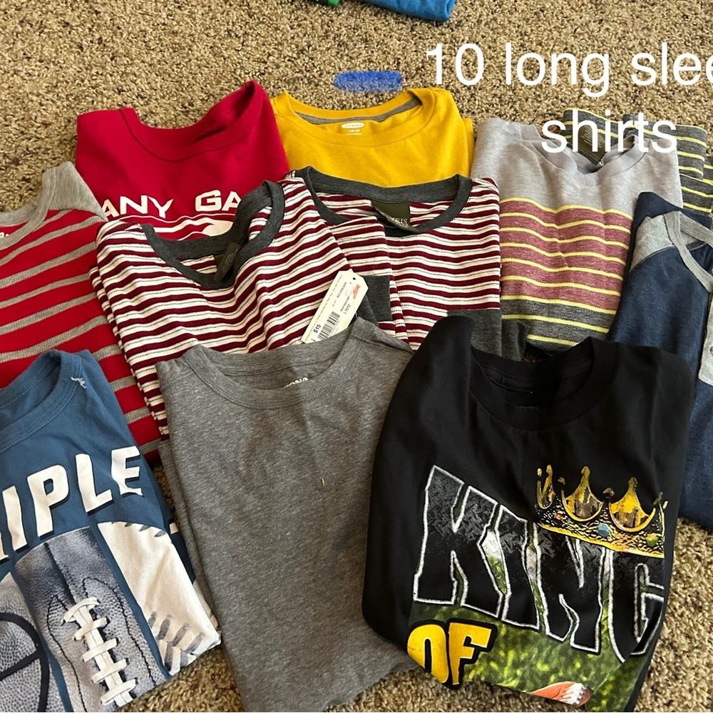 Lot of 10 Long sleeve shirts.